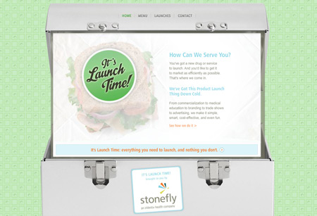 It’s Launch Timetriple G interactive worked closely with the stonefly group to help create a website based around their marketing idea of It’s Launch Time. The website was built to follow branding of a small lunch box with marketing material inside of the it. It’s Launch Time