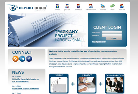 Report HawkReport Hawk has continued to trust triple G interactive for continued updates to their website and their online application. The Report Hawk website needed an update to their website to bring more business. Many things on their website were mimiced from their online application, including the use of an icon based navigation. Report Hawk